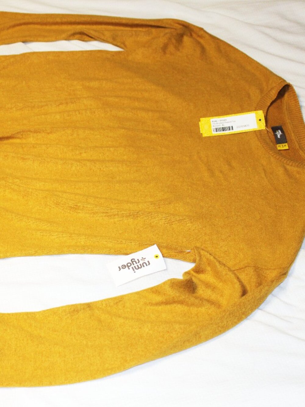 NWT Rumi + Ryder Brushed Pocket Top Mustard Girls XL 14-16 Stitch Fix